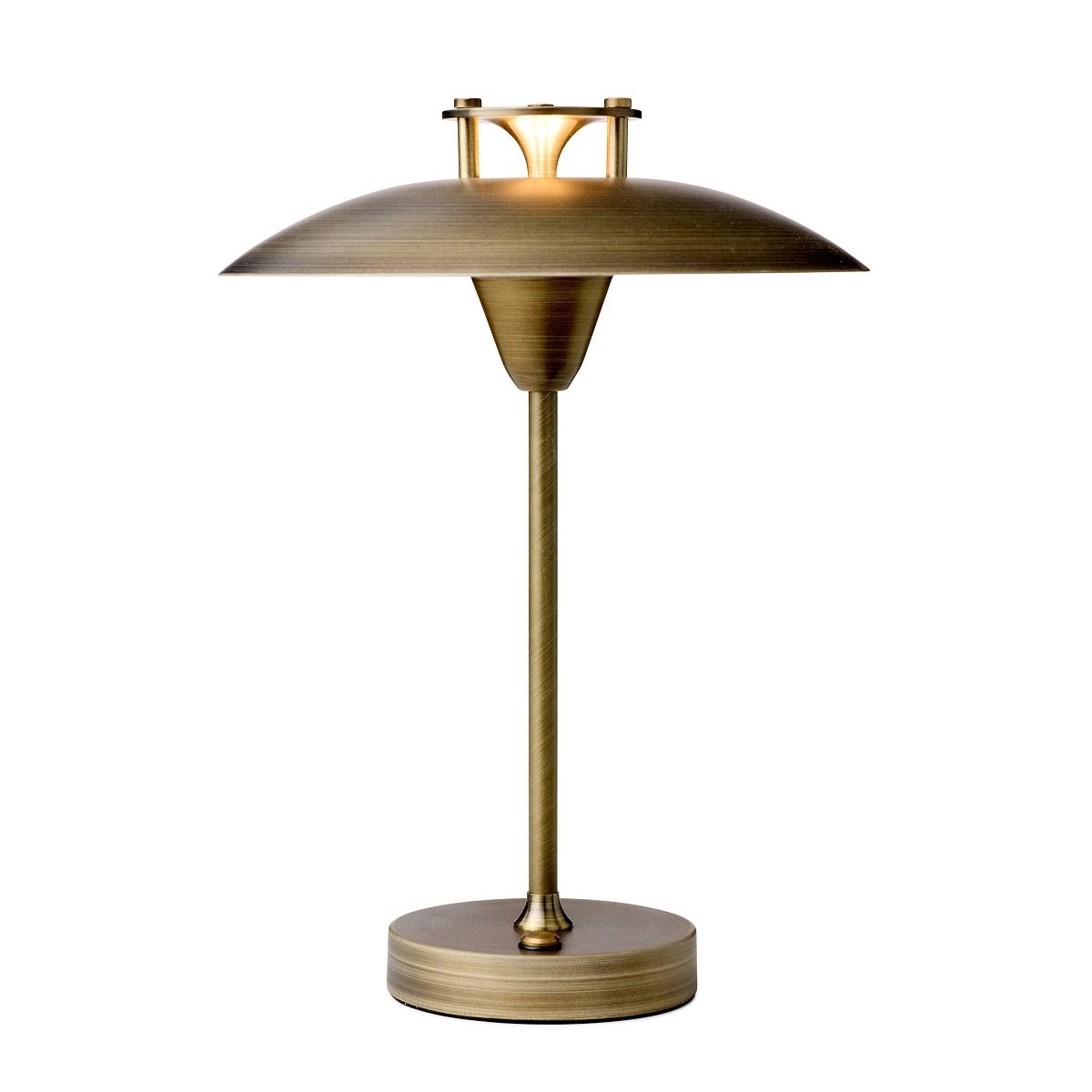 Halo Design 746149 LED Akku Tischleuchte Mini Stepp 1-2-3 Messing Antik dimmbar IP44