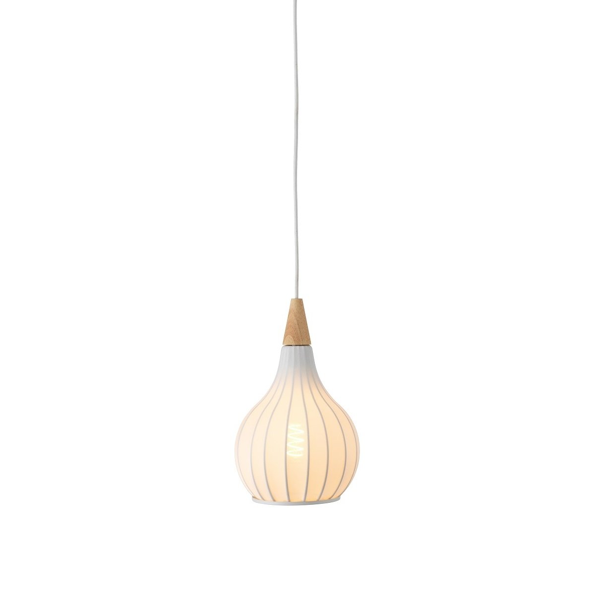 Halo Design 746248 Pendelleuchte Drops Textile 17cm Wei�