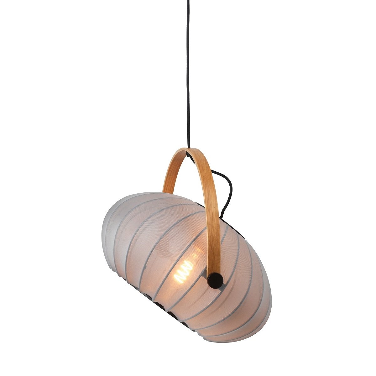 Halo Design 746354 Pendelleuchte DC Textile 40cm Steingrau E27