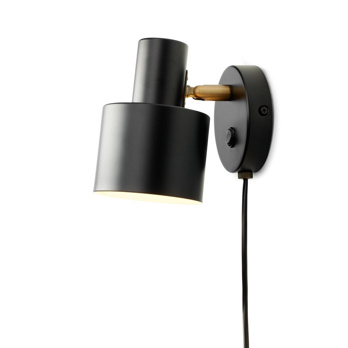 Halo Design 746880 Vogue Wandleuchte schwarz messing E27