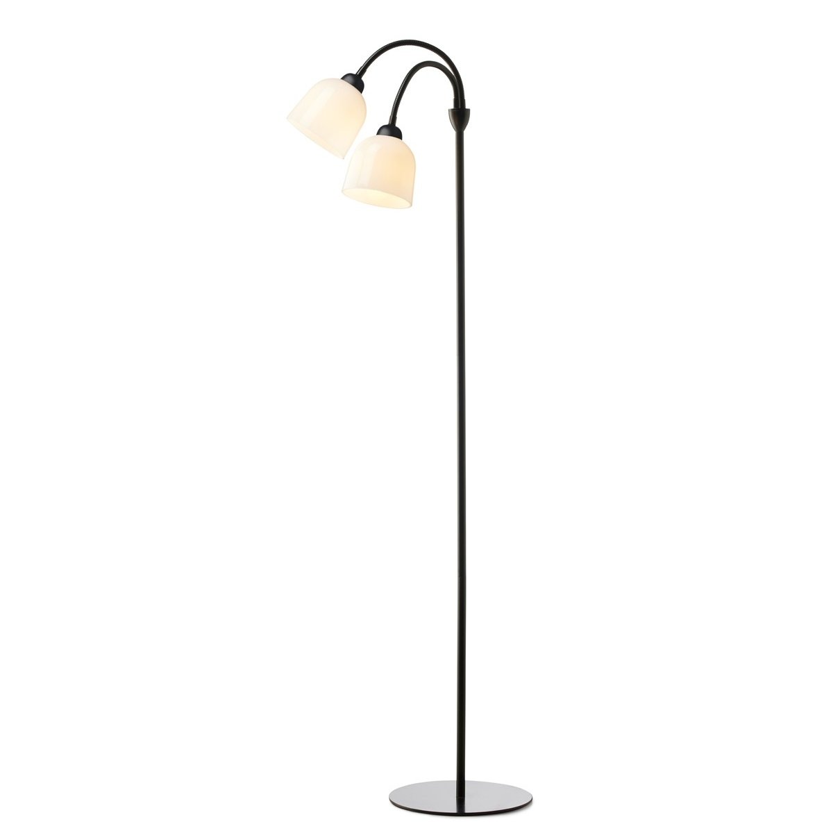 Halo Design 747252 Glow Stehleuchte 2-flammig schwarz opal E14