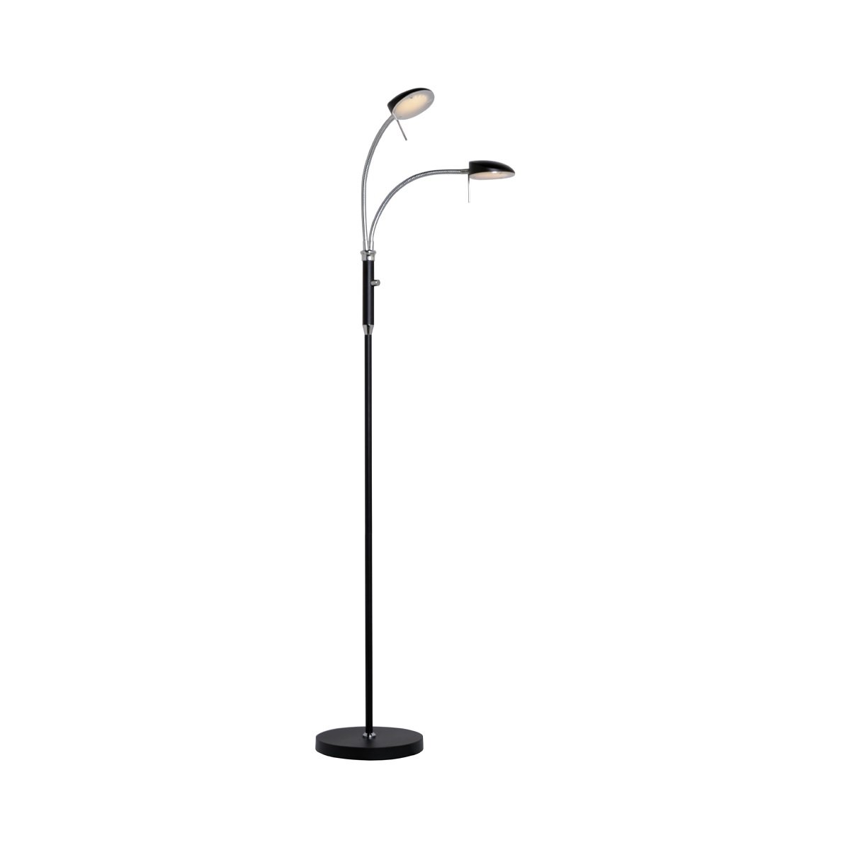 Halo Design No. 716043 Stehleuchte Vegas 2-flammig Schwarz Chrom 140cm
