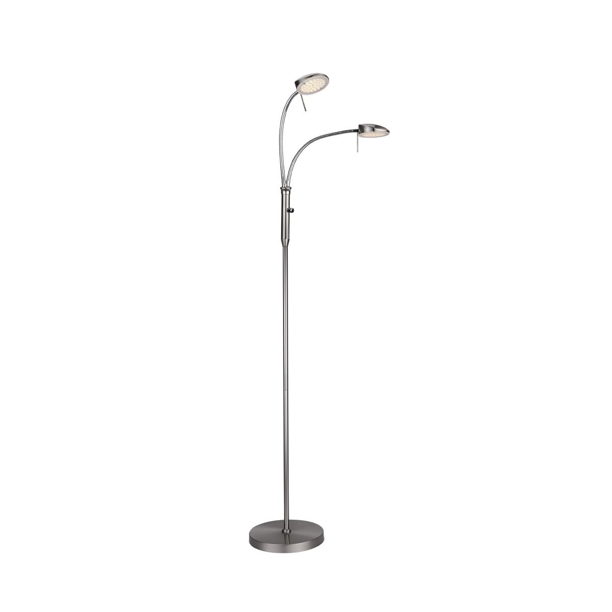 Halo Design No. 716050 Stehleuchte Vegas 2-flammig Edelstahl 140cm