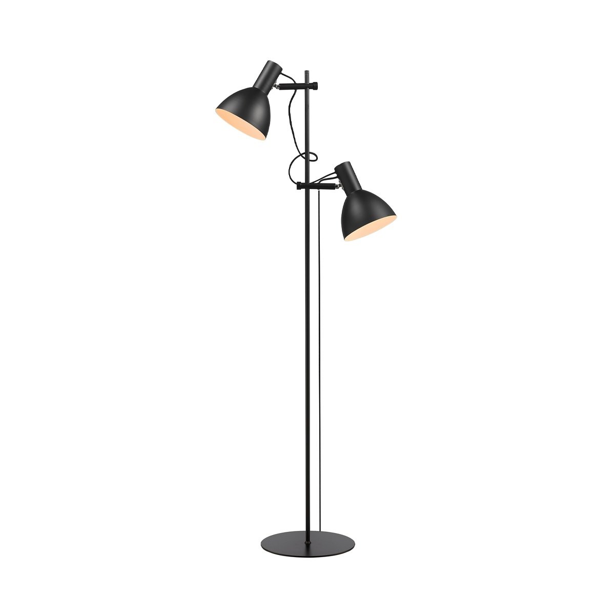 Halo Design No. 716579 Stehleuchte BALTIMORE E27, schwarz 2-flammig 150 cm