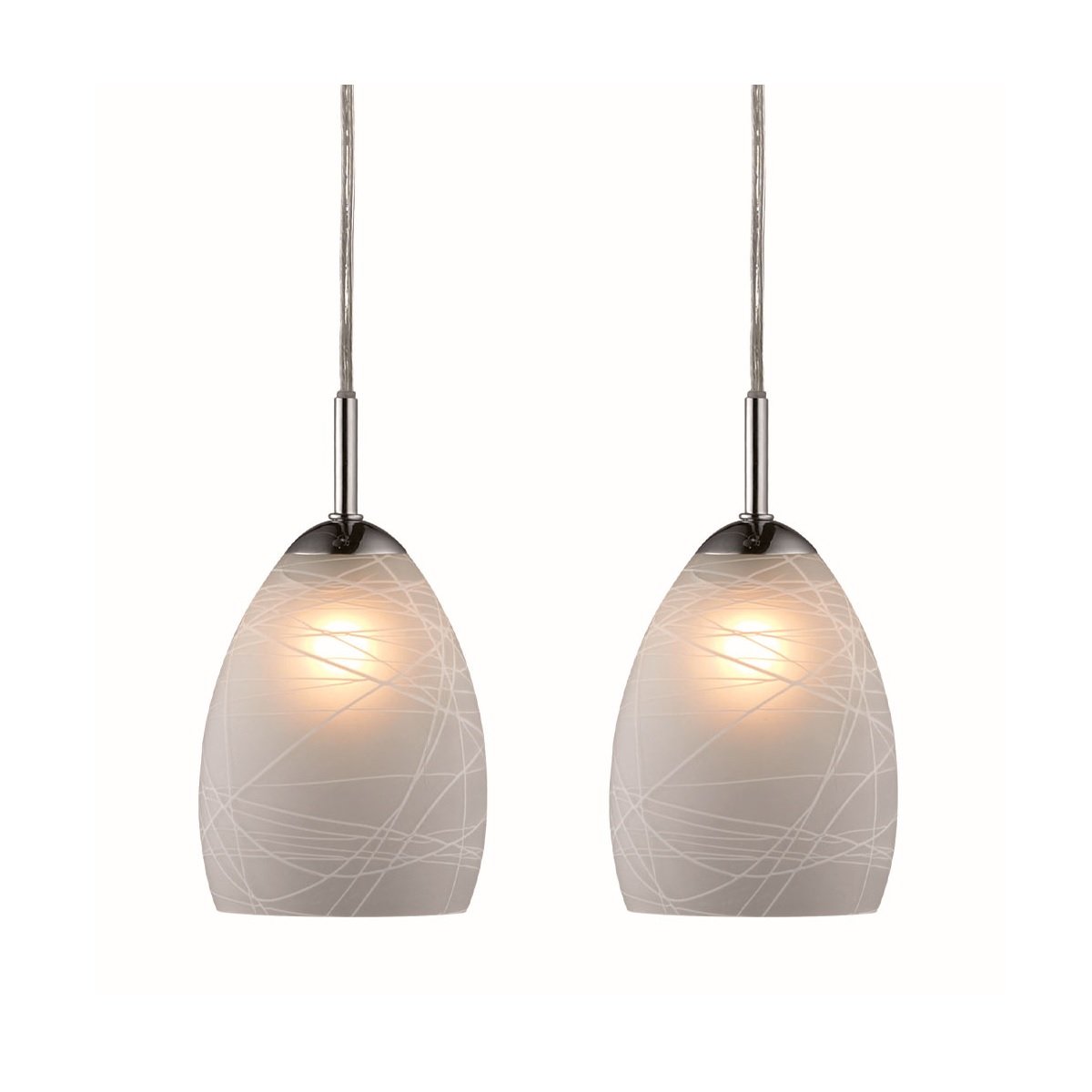Halo Design No. 730438 LED Pendelleuchte WINNER 2-flammig opal-chrom � 11,5