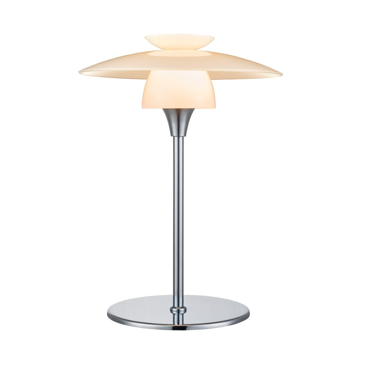 Halo Design No. 733675 Tischleuchte Scandinavia Opal Chrom Ø 20cm -->  Leuchten & Lampen online kaufen im Shop