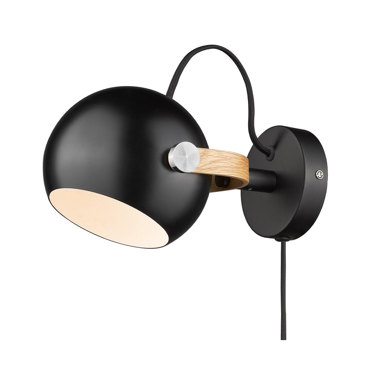 Halo Design No. 734108 LED Wandleuchte D.C, schwarz matt-Eiche � 12