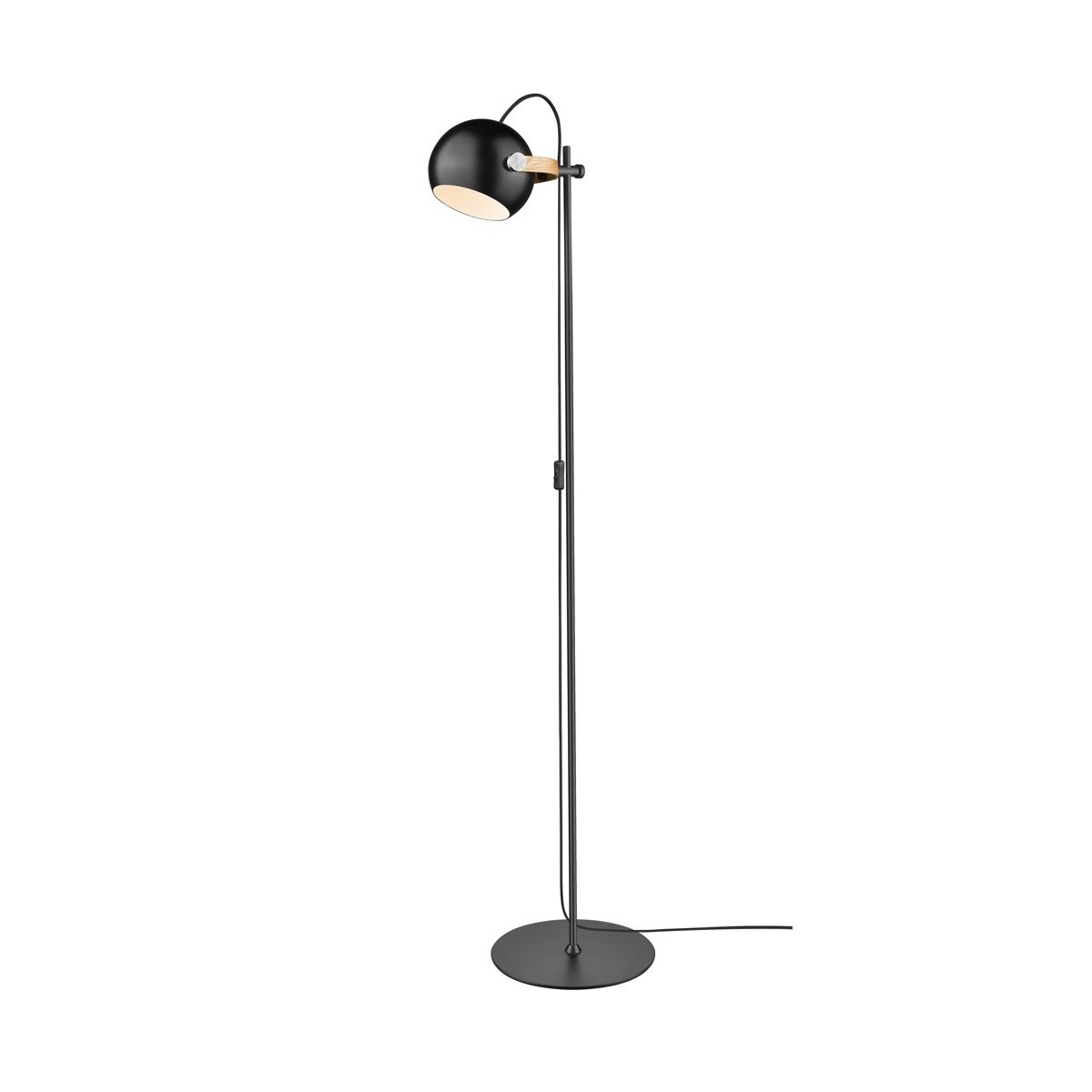 Halo Design No. 734221 LED Stehleuchte D.C schwarz matt-Eiche, H 150