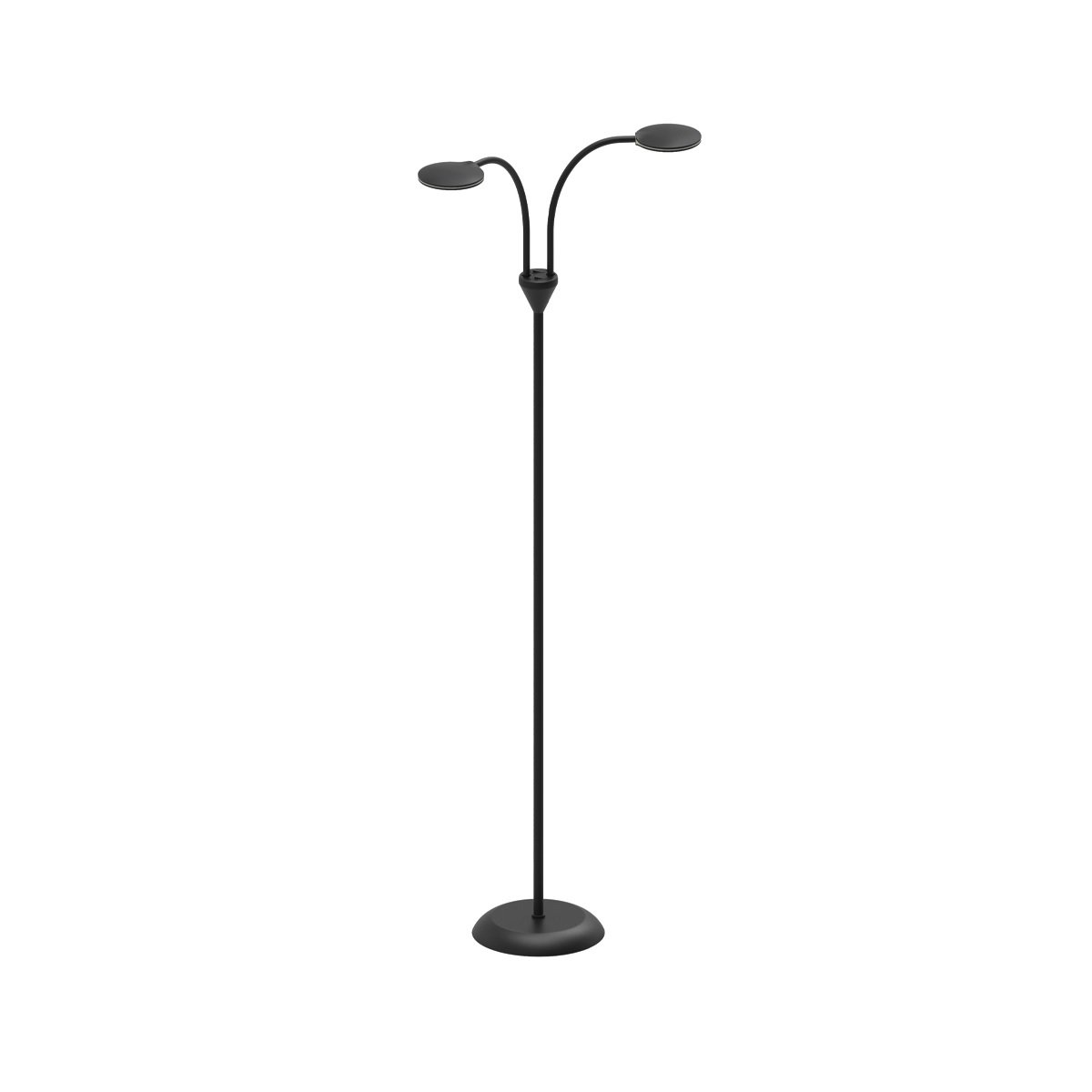 Halo Design No. 735631 Stehleuchte Fix LED 2-flammig Schwarz H130cm 