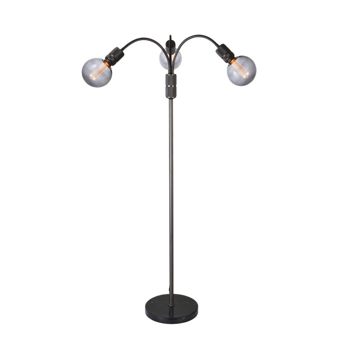 Halo Design No. 737031 Stehleuchte GUN BLACK 3-flammig Schwarz H 140cm