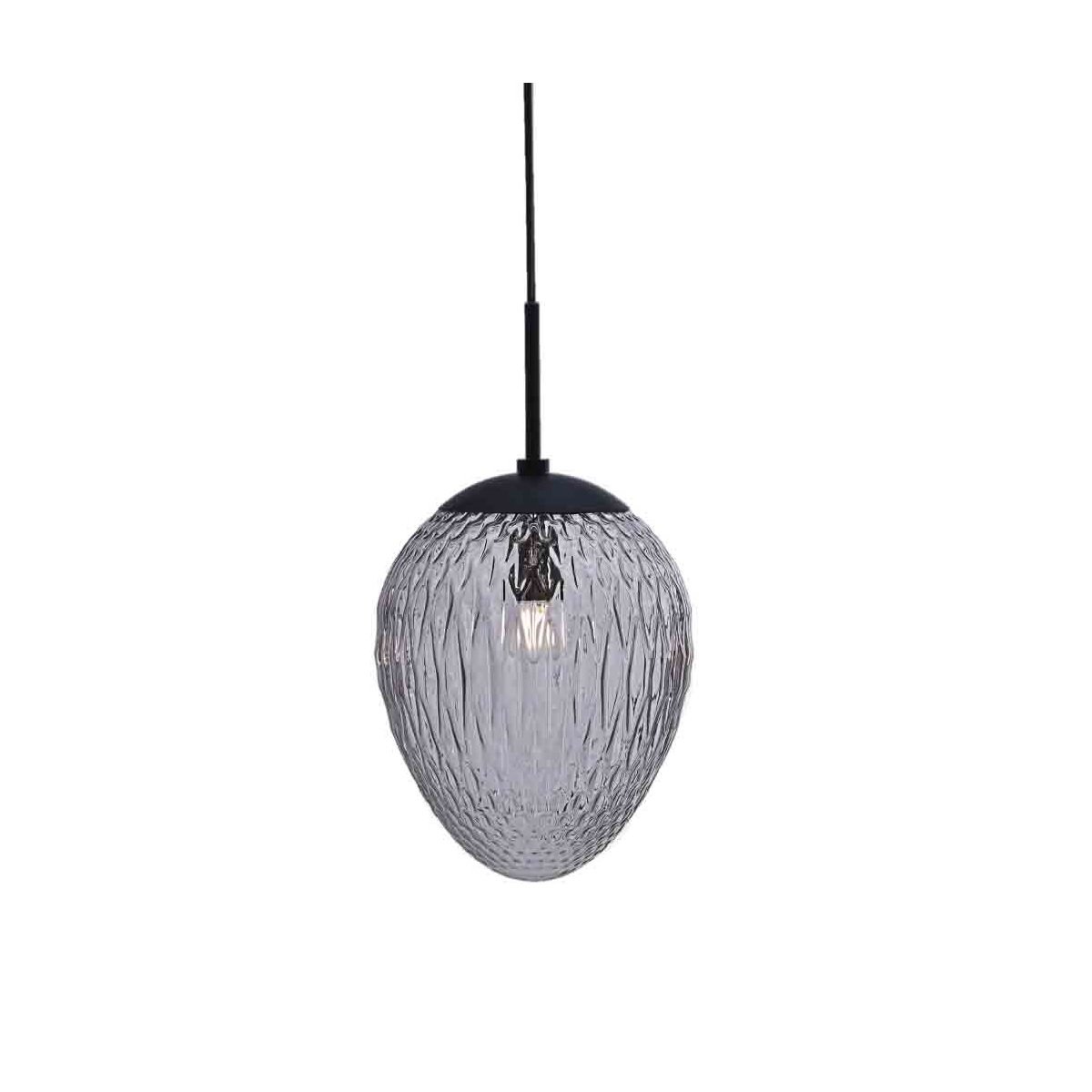 Halo Design No. 738748 Pendelleuchte Woods Rauchglas Schwarz 25cm