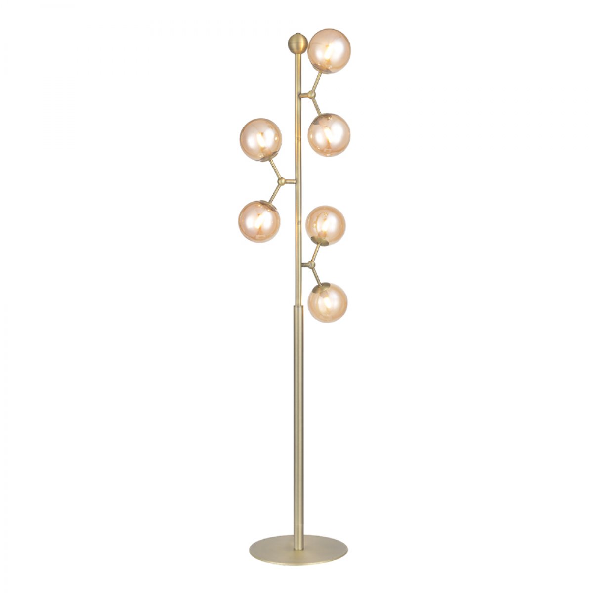 Halo Design No. 738892 Stehleuchte ATOM by E. Patton Amber Messing H155cm