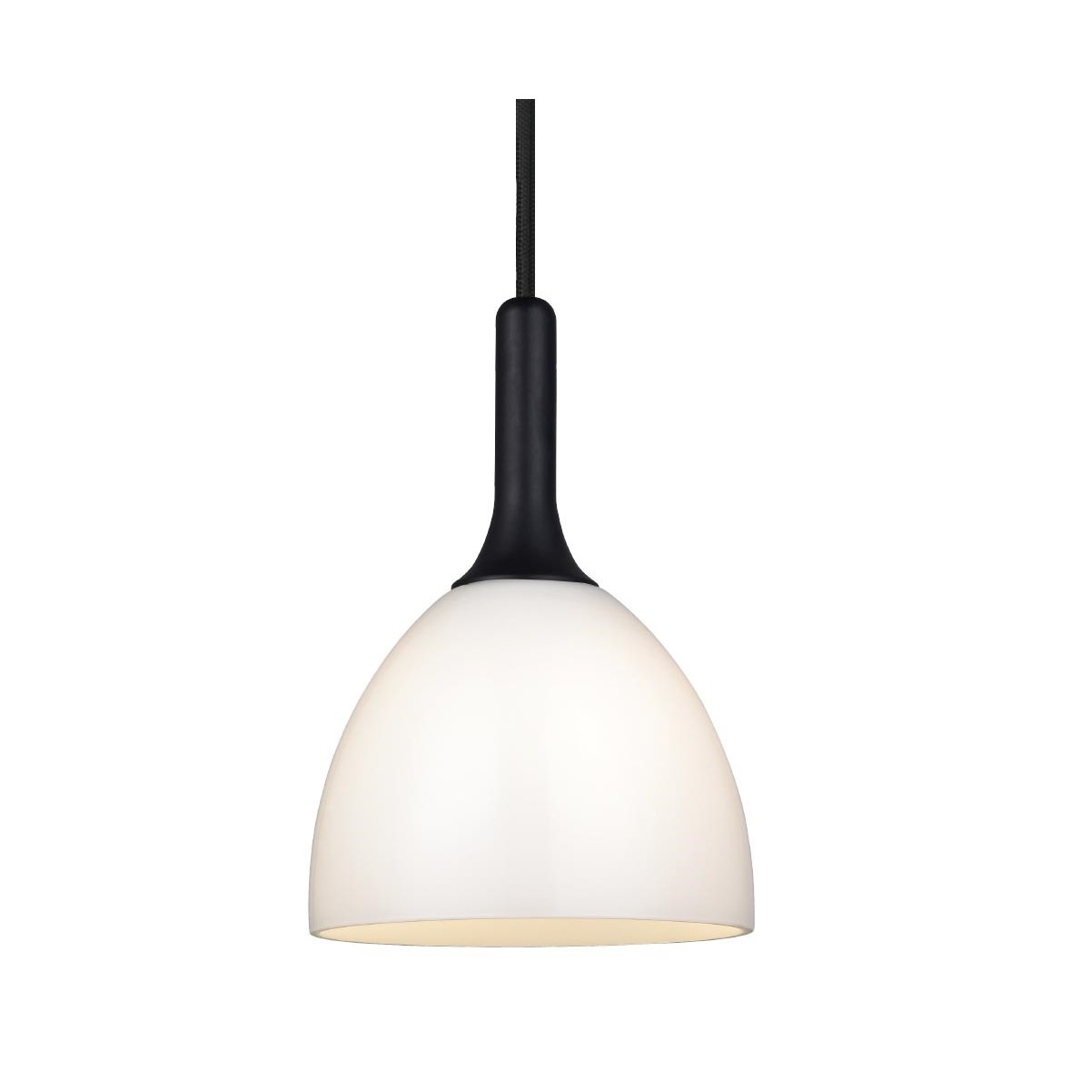 Halo Design No.742233 Pendelleuchte Bellevue Opal Schwarz 14cm