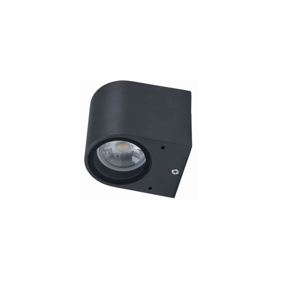 Heitronic 35375 LED Wandleuchte Abajo rund 1-flammig anthrazit GU10