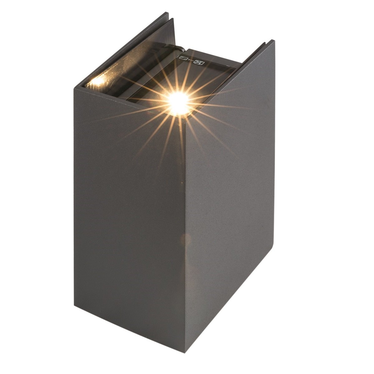 Heitronic 37062 LED Wandleuchte Tilo anthrazit up- and down Lichtwinkel einstellbar