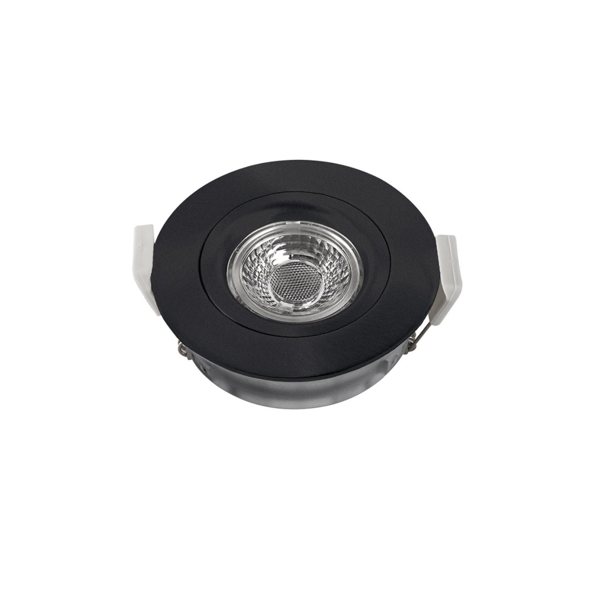 Heitronic 500953 LED Einbaustrahler schwarz rund schwenkbar dimm-to-warm