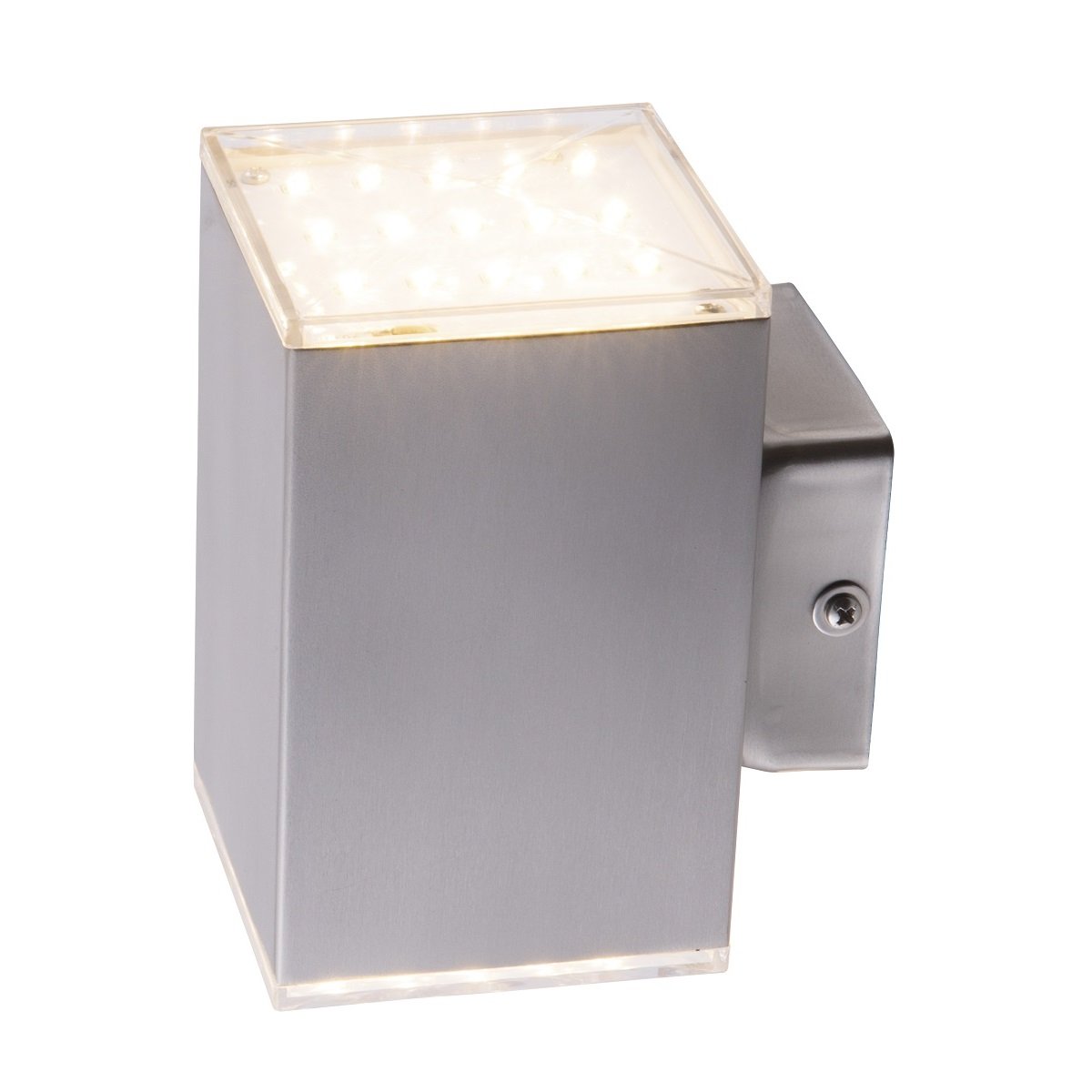 Heitronic 501126 LED Wandleuchte Kubus 2-flammig up-an down Edelstahl -->  Leuchten & Lampen online kaufen im Shop