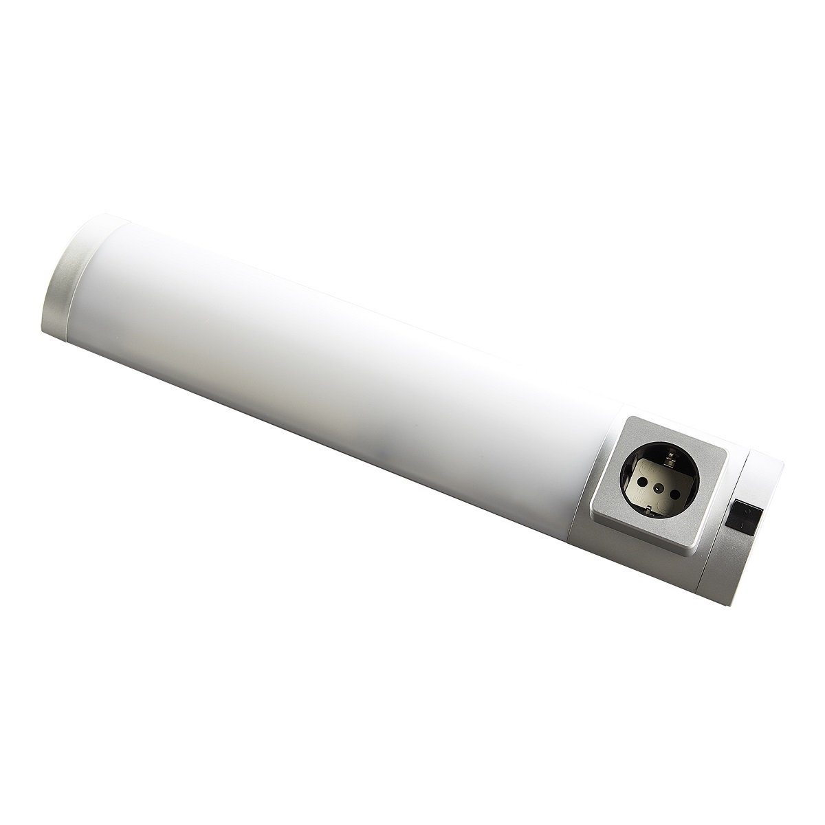 Heitronic 501318 LED Unterbauleuchte mit Steckdose 1-fach Detmold 449mm 4000K