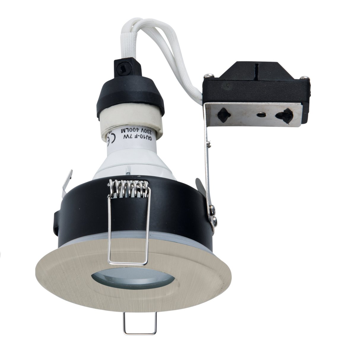Heitronic Nr. 23877-HE Einbaustrahler DL7001 Rund eisen geb�rstet IP65 GU10