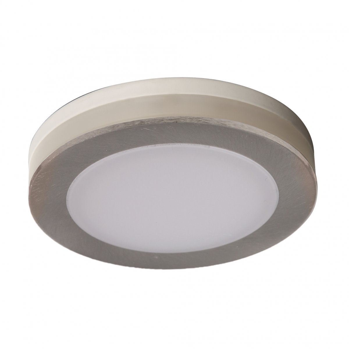 Heitronic Nr. 27769-HE LED Einbaustrahler mit Lichtkranz Aurora 60 nickel matt 3000K
