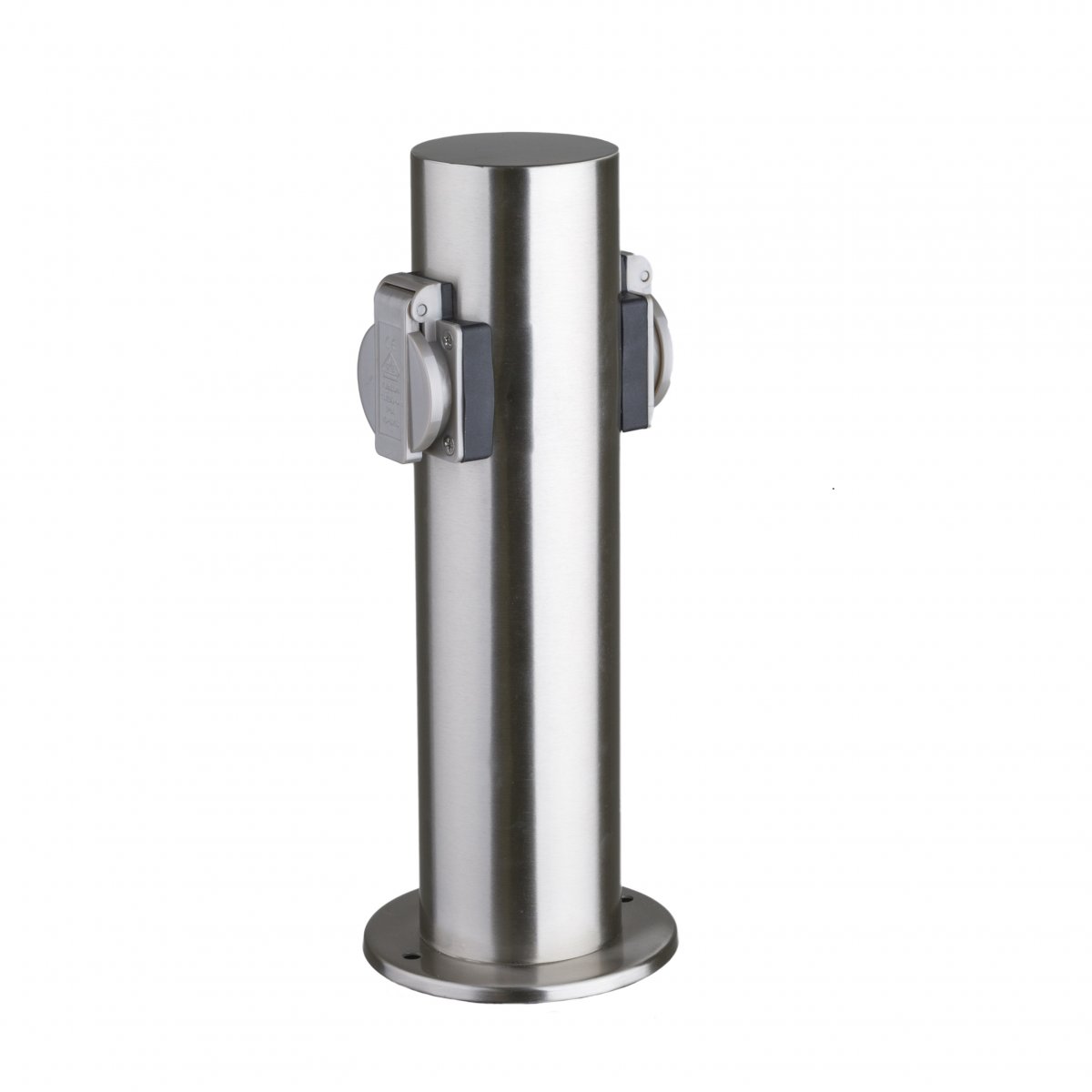 Heitronic Nr. 35103-HE Outdoor Energieverteiler 2-Fach Tokio Rund edelstahl 30cm