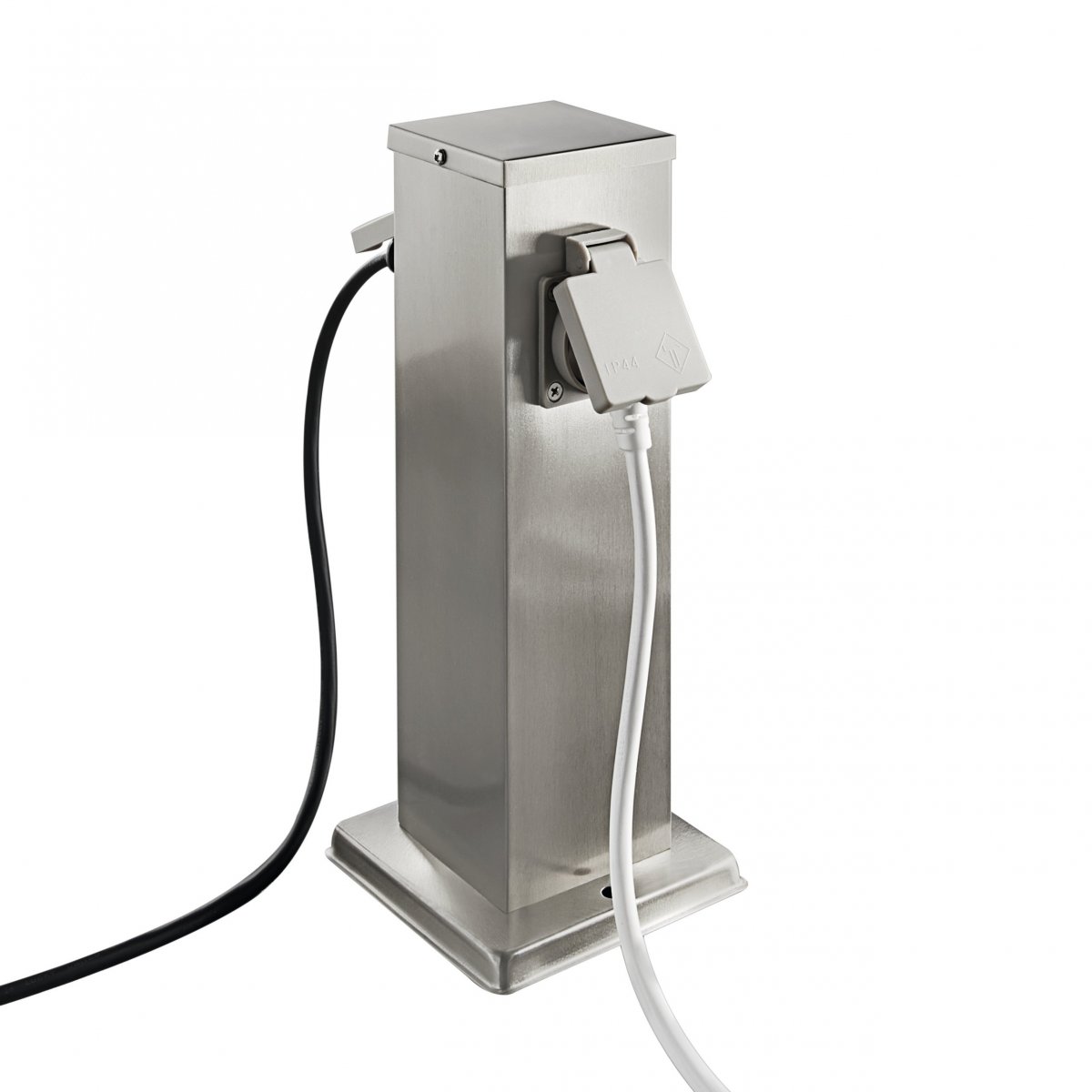 Heitronic Nr. 35460-HE Energieverteiler 2-Fach Bangkok Eckig edelstahl 30cm