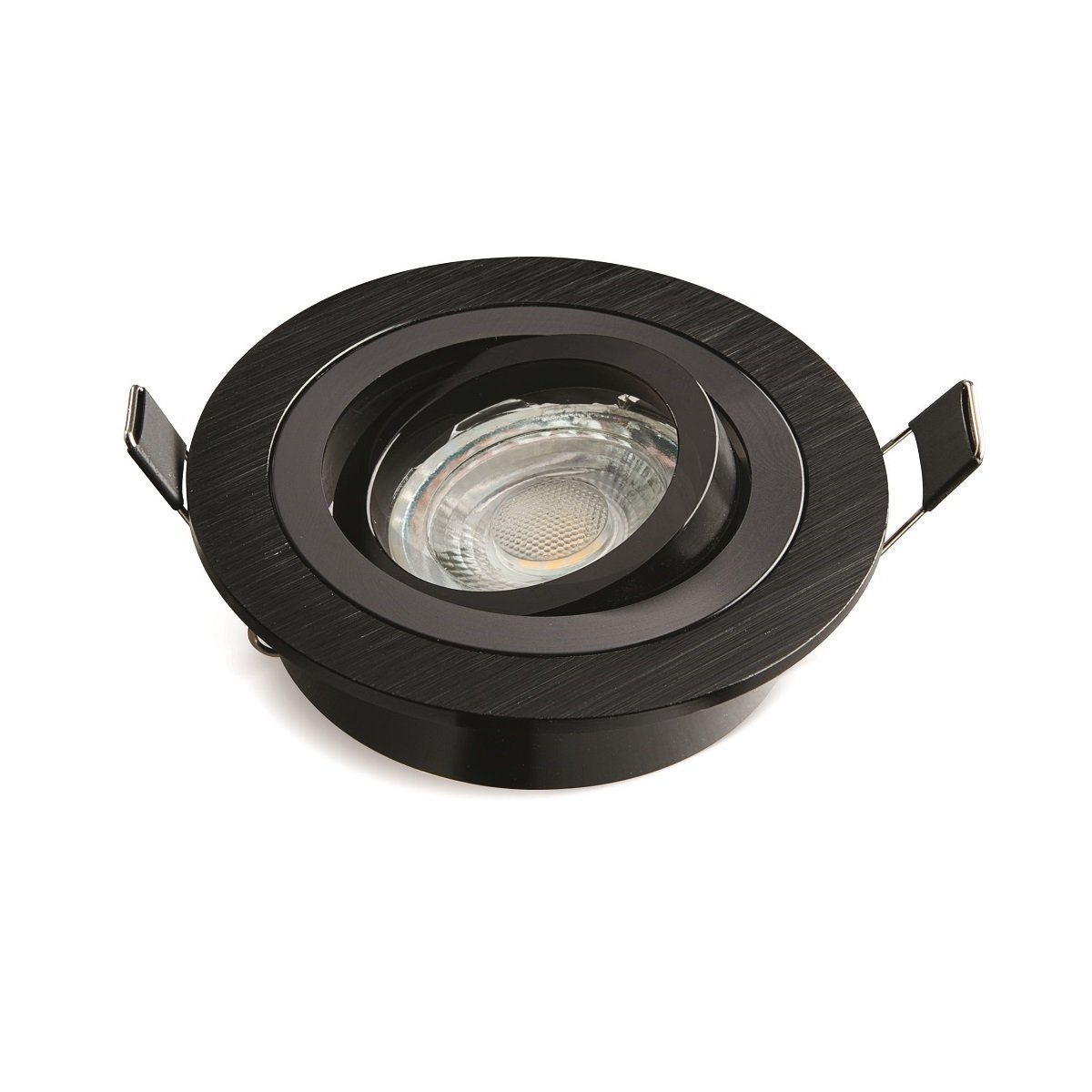 Heitronic Nr. 500595-HE Einbaustrahler DL7801 Rund schwarz GU10 78mm