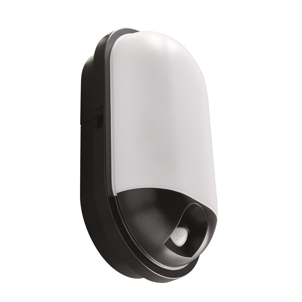 Heitronic Nr. 500648-HE LED Wandleuchte Outdoor Toledo PIR schwarz IP65 4000K