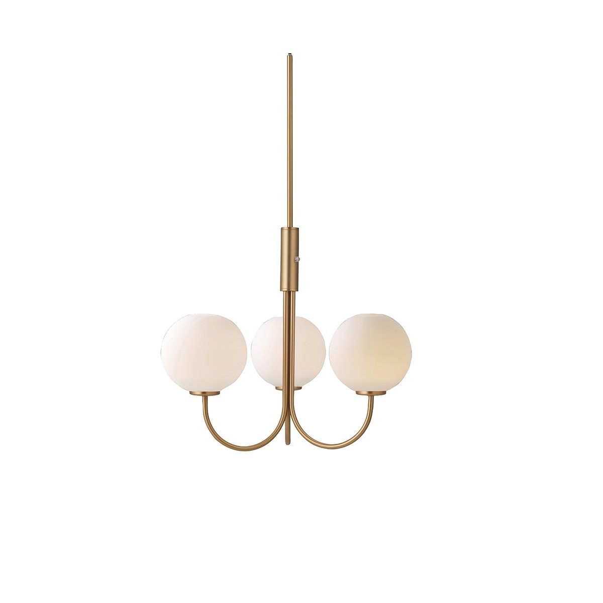 Herstal Ballon Pendelleuchte messing matt Glas opal G9