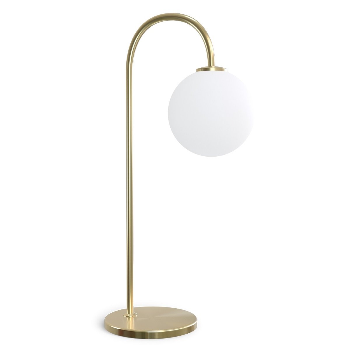 Herstal Ballon Tischleuchte messing Glas opal G9 53cm