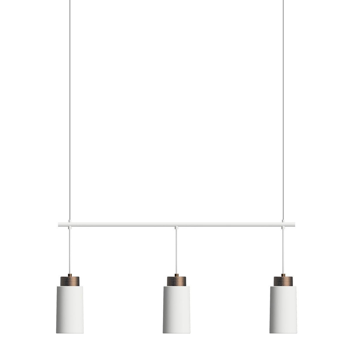 Herstal Leuchten Pendelleuchte Edge Trio Wei� Bronze E27