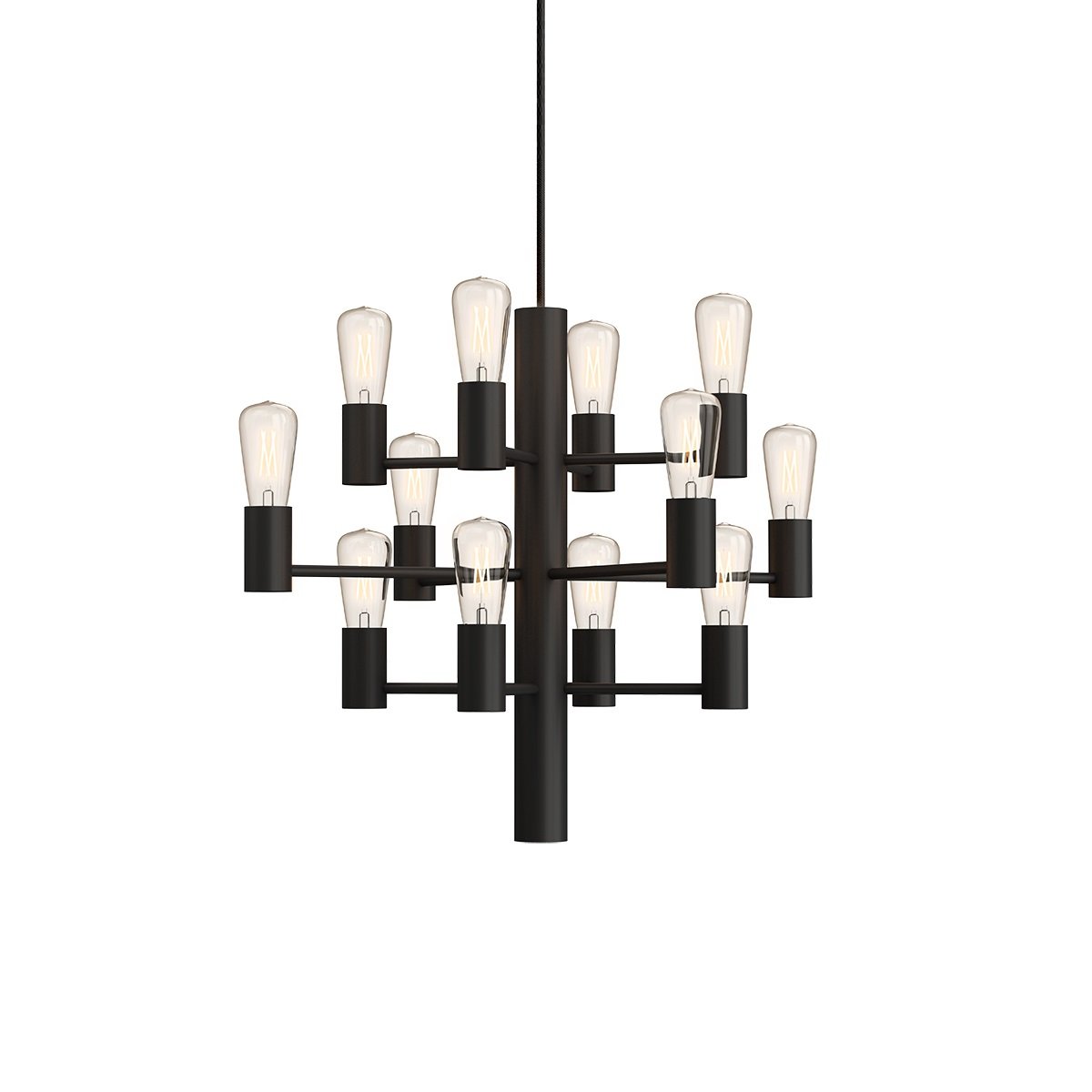 Herstal Manola Mini Kronleuchter 12-flammig schwarz E14