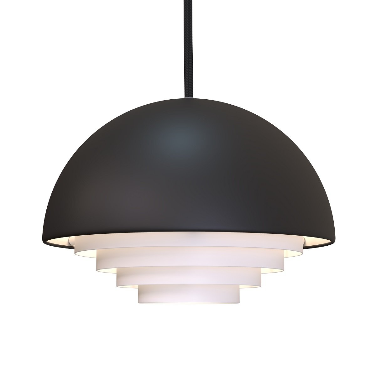 Herstal Motown M Pendelleuchte schwarz E27 36cm