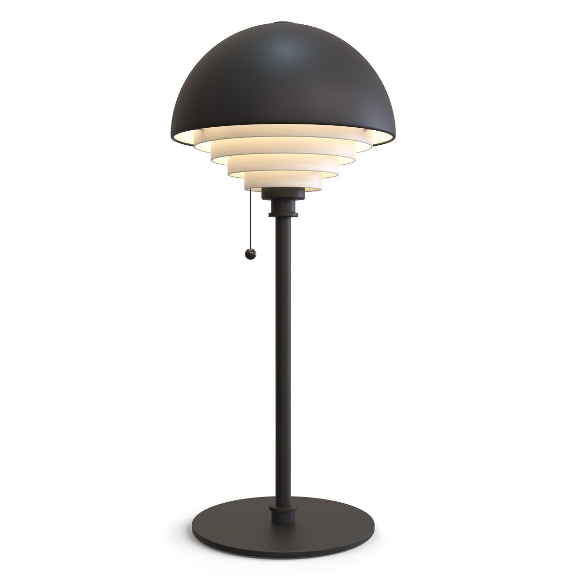 Herstal Motown Tischleuchte schwarz E27 52cm