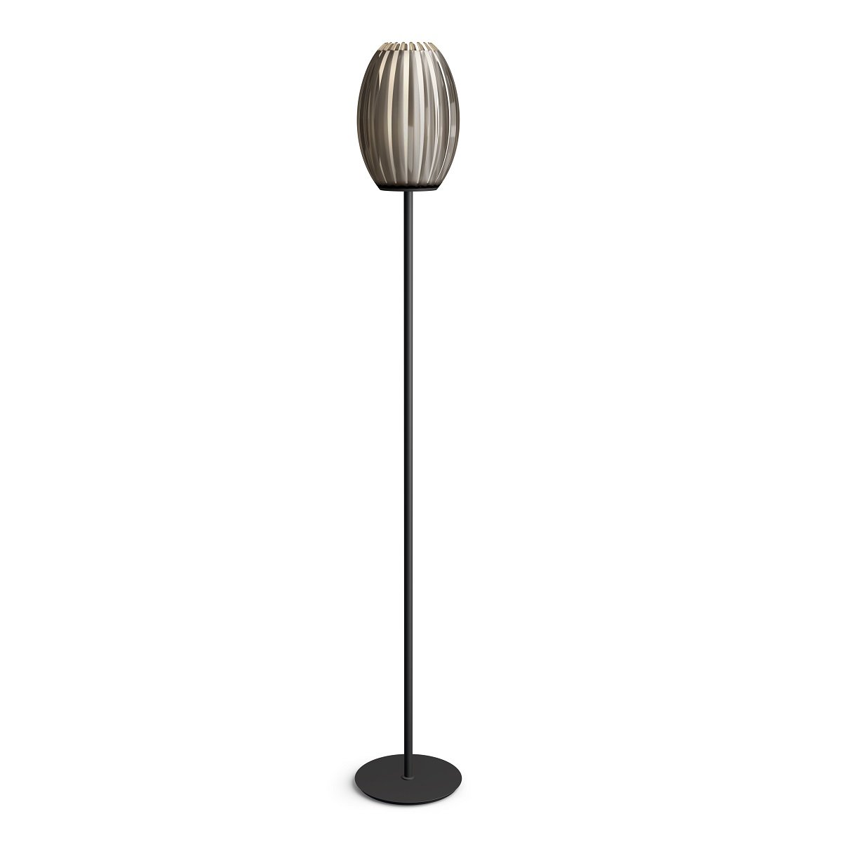 Herstal Tentacle M Stehleuchte schwarz rauchfarben E27 165cm