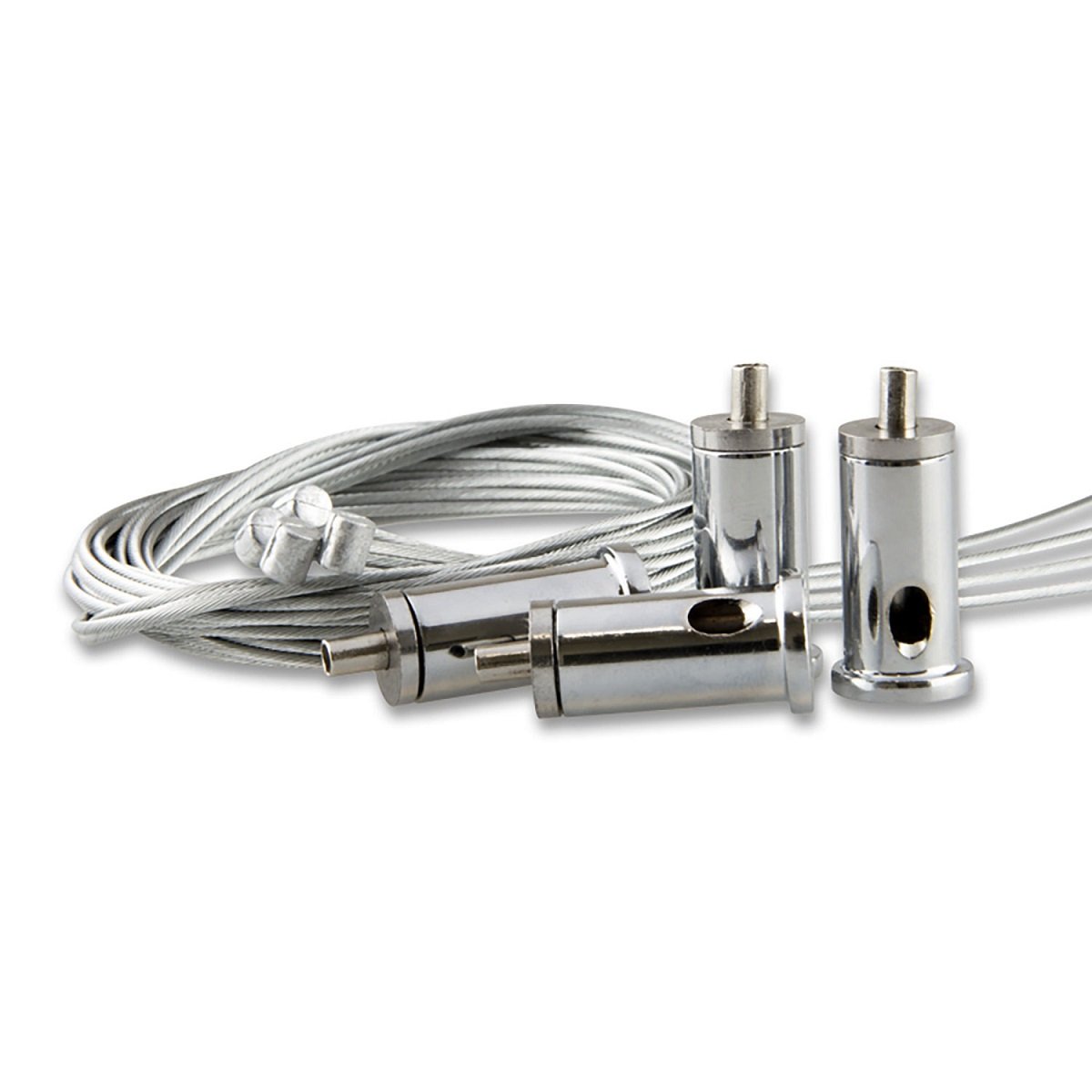 ISOLED 112473 Seilabh�ngung (4 Stk) mit Deckenverschraubung  Stahlseile 15m