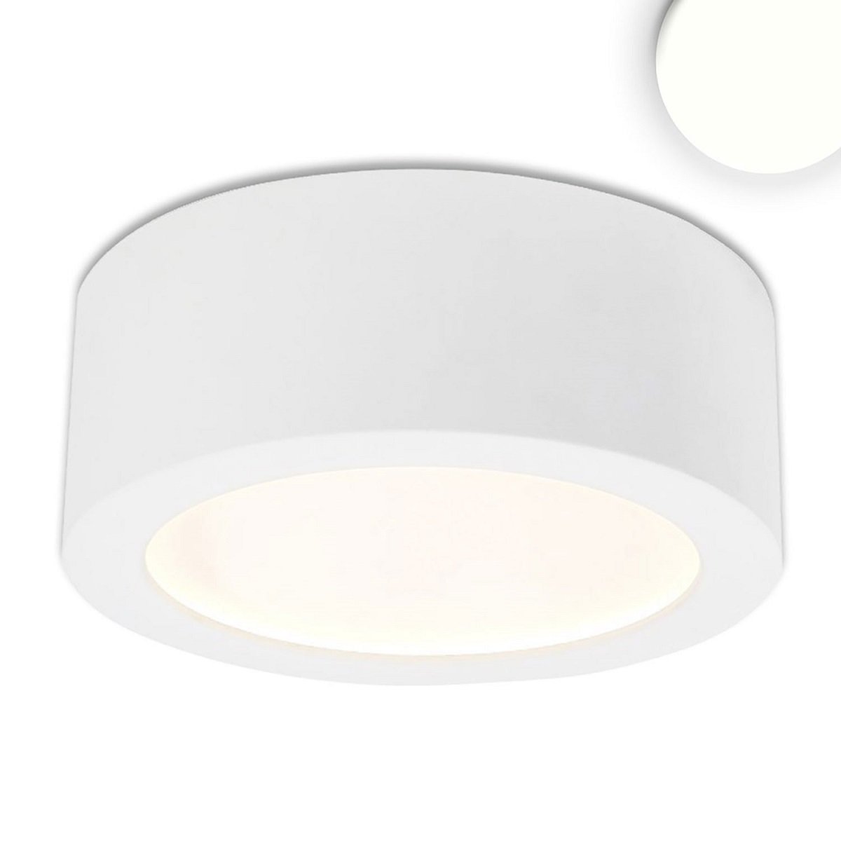 ISOLED 113133 LED Aufbauleuchte LUNA 15W wei� 4000K 146mm
