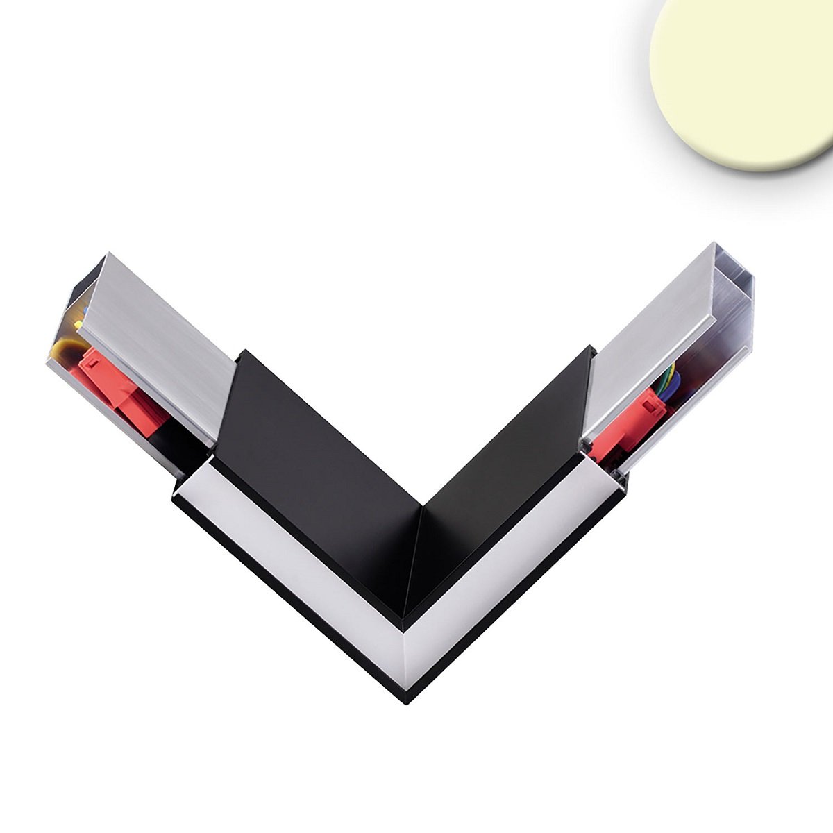 ISOLED 114037 Eckverbinder 90�  f�r H�ngeleuchte Linear Up&Down 3000K schwarz
