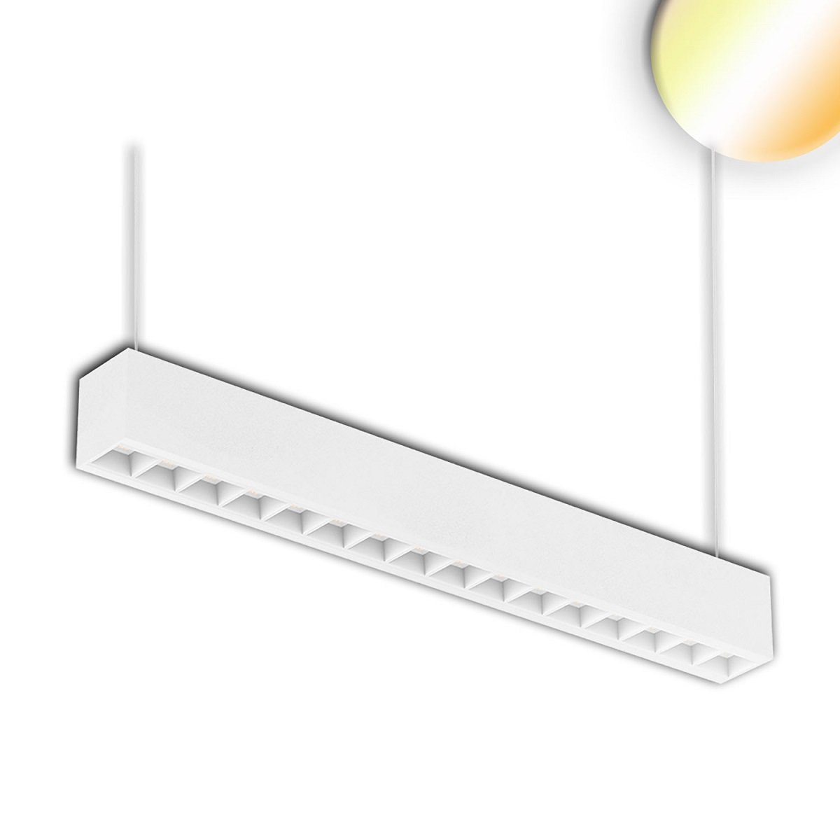 ISOLED 114060 LED H�ngeleuchte Linear Raster ColorSwitch anreihbar 604mm wei�
