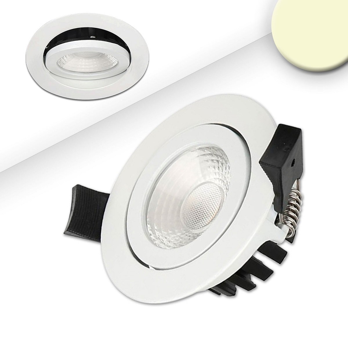 ISOLED 114143 LED Einbaustrahler wei� 8W 36� rund 3000K IP65 dimmbar