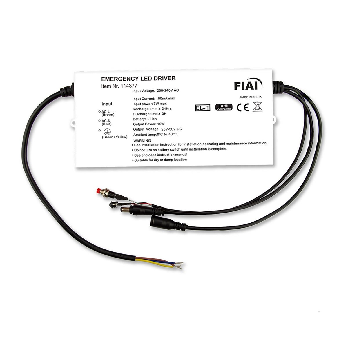 ISOLED 114377 Notstrom-Akkumodul EL-T Li-Ion 2600mAh f�r LED Panels (25-50V DC)