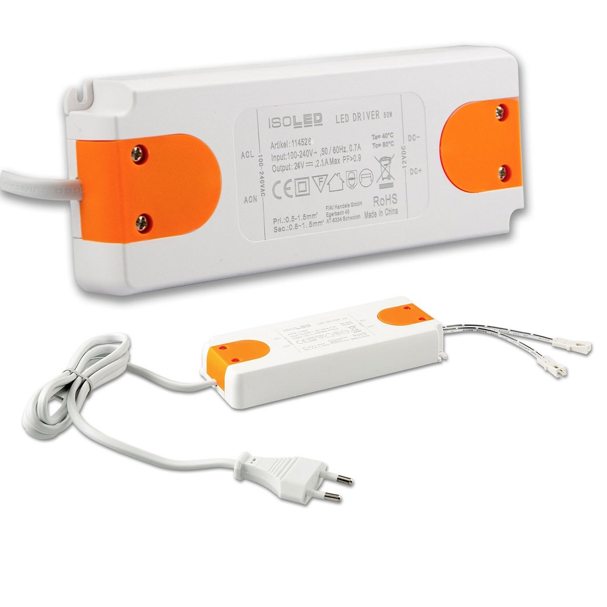 ISOLED 114526 LED Trafo MiniAMP 2 female Buchsen 0-50W
