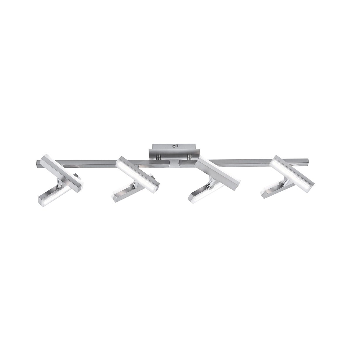 JUST LIGHT 11278-55 LED-Deckenleuchte 8-flammig drehbare Leuchtenk�pfe stahlfarben