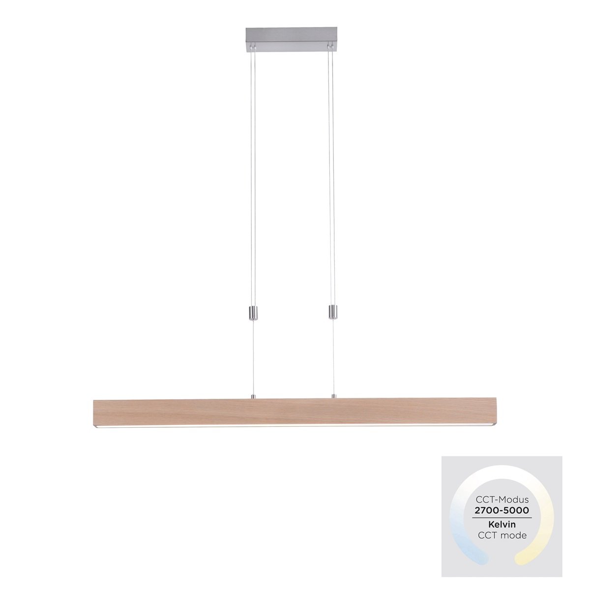 JUST LIGHT 11420-78 AMANDA LED Pendelleuchte Holzdekor h�henverstellbar CCT