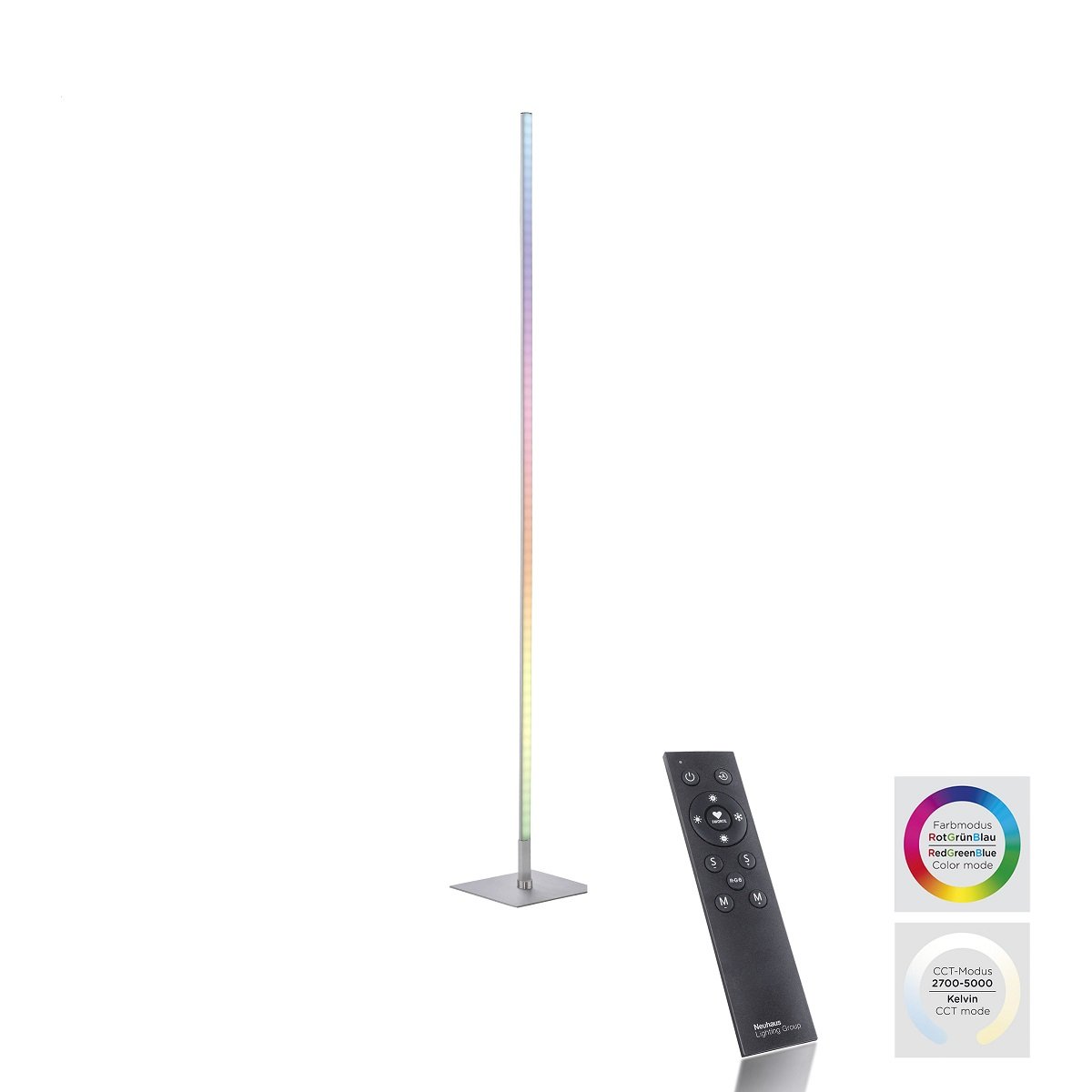 JUST LIGHT 11788-55 LED Stehleuchte Henry CCT RGB dimmbar Stahl