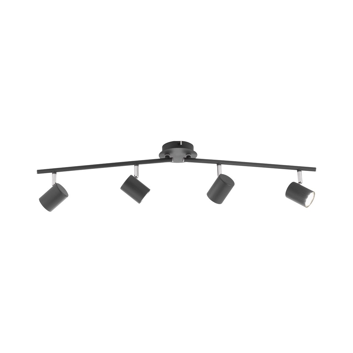 JUST LIGHT 11944-13 LED Deckenleuchte Tarik 4-flammig 3000K GU10 Anthrazit