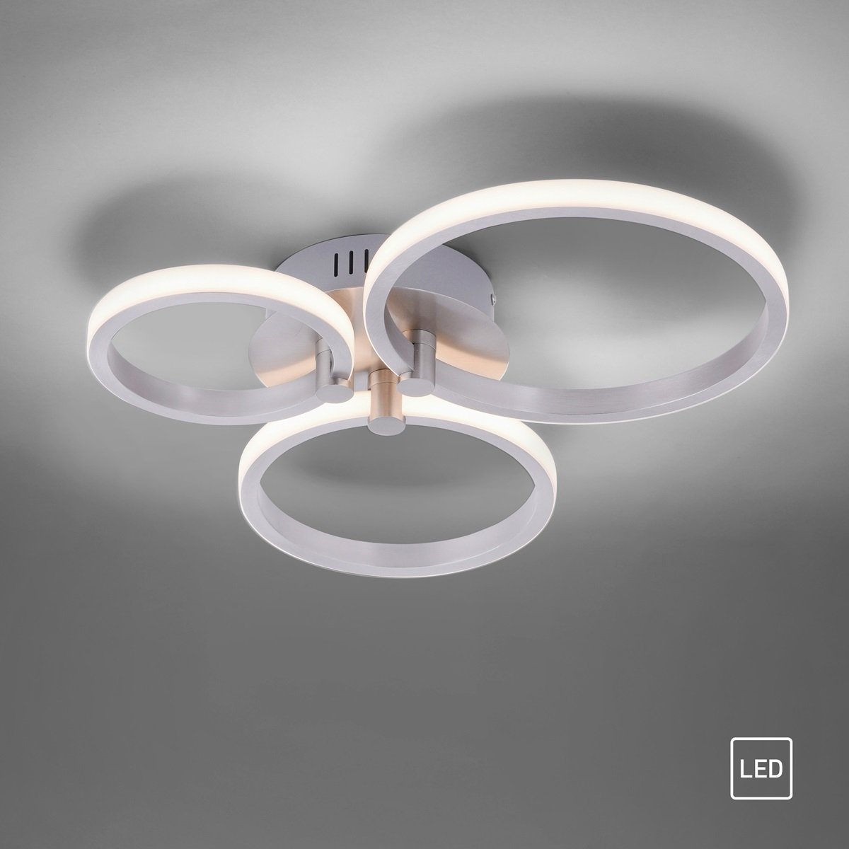 JUST LIGHT 12110-55 LED Deckenleuchte JOHANNA 3-flammig Stahl 3000K
