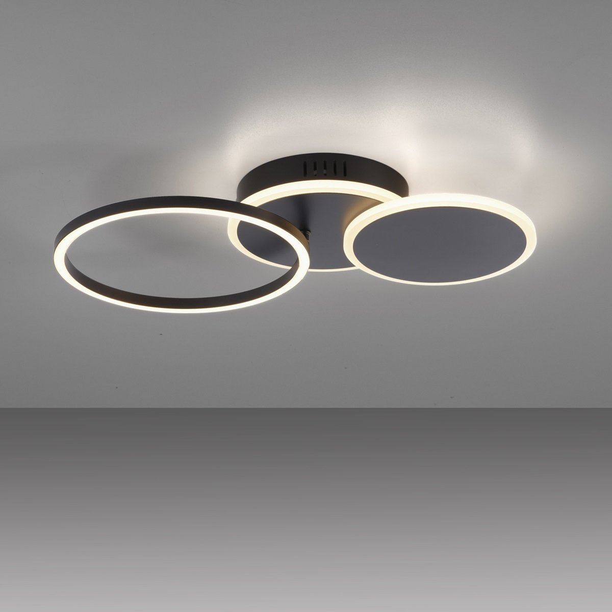 JUST LIGHT 14116-18 LED Deckenleuchte SEVENT rund schwarz schwenkbar