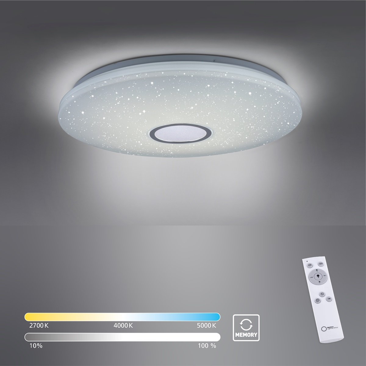 JUST LIGHT 14228-16 LED Deckenleuchte JONAS wei� rund 59cm Nachthimmel CCT