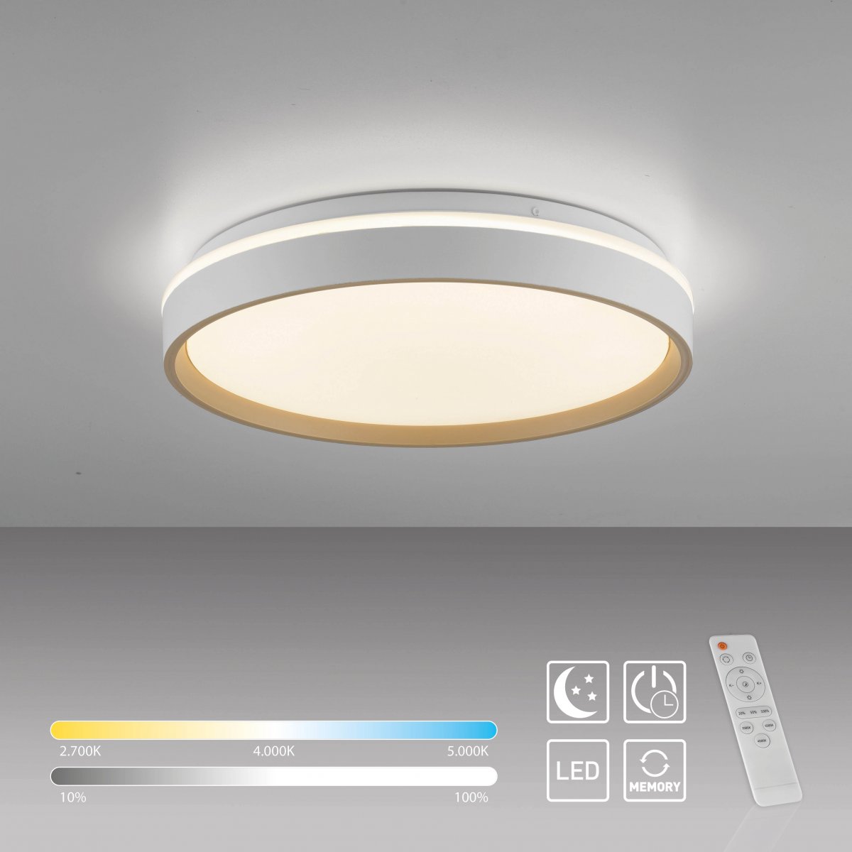 JUST LIGHT 14277-39 MIO Deckenleuchte sand 38.5 cm